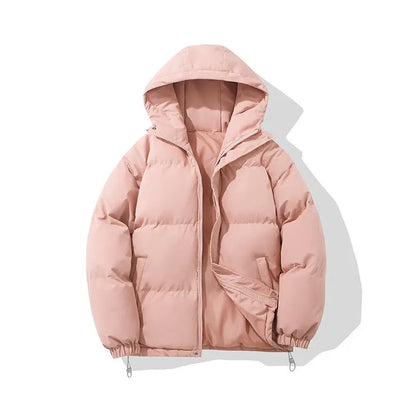 Zipper Solid Color Hooded Padded Jacket CJWY1912078