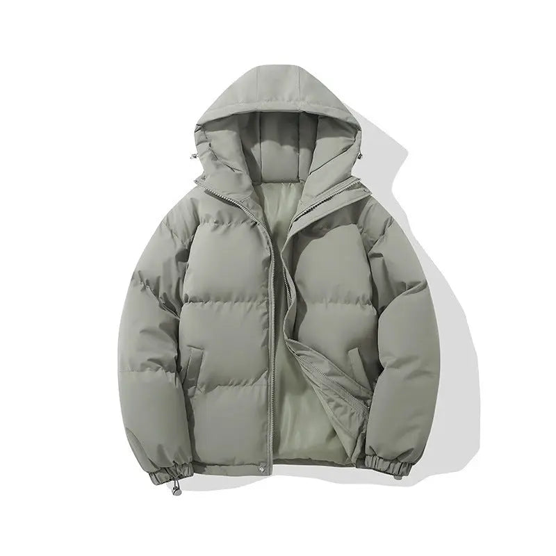 Zipper Solid Color Hooded Padded Jacket CJWY1912078