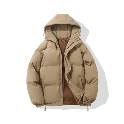 Zipper Solid Color Hooded Padded Jacket CJWY1912078