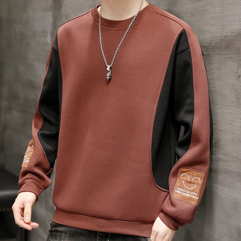 Men's Plush Sweater Casual Fashion Versatile Long Sleeve Sweatshirt - InsPrint  - Men's Plush Sweater Casual Fashion Versatile Long Sleeve Sweatshirt - InsPrint -  - #tag1# - Men's Plush Sweater Casual Fashion Versatile Long Sleeve Sweatshirt - InsPrint