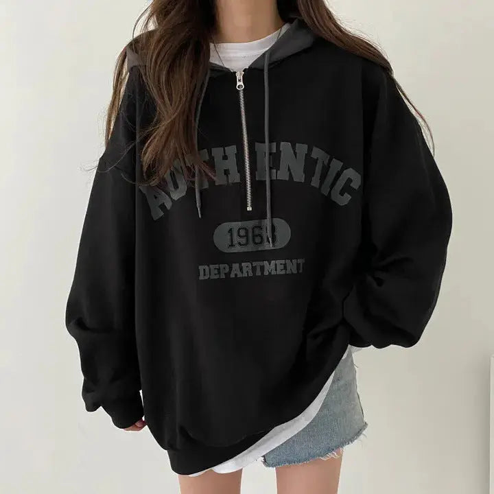 Zipper Versatile Hoodie Thin Niche Style - InsPrint