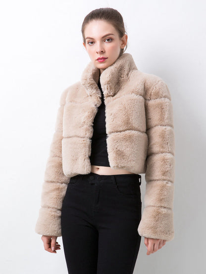 Imitation Fur Imitation Horizontal Stitching Fur Jacket CJWY1912078