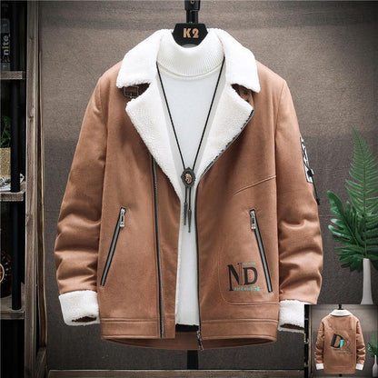 Men's Autumn Winter Lamb Plush Coat jacket CJWY1912078