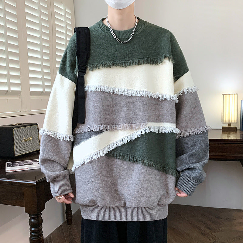 Long Sleeve Sweatshirt Men's Knitwear Korean Style - InsPrint  - Long Sleeve Sweatshirt Men's Knitwear Korean Style - InsPrint -  - #tag1# - Long Sleeve Sweatshirt Men's Knitwear Korean Style - InsPrint