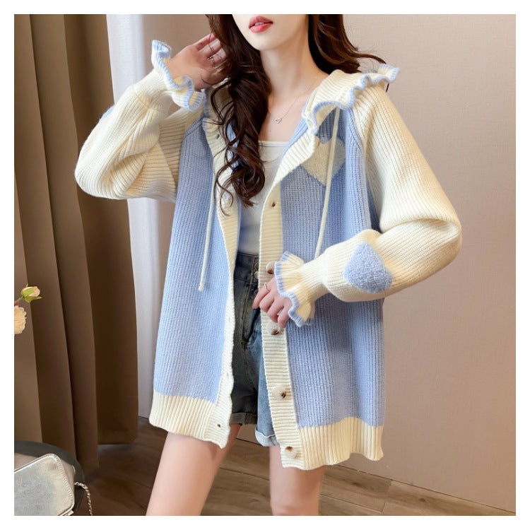 Fashion Flared Sleeves Knitted Cardigan For Women - InsPrint