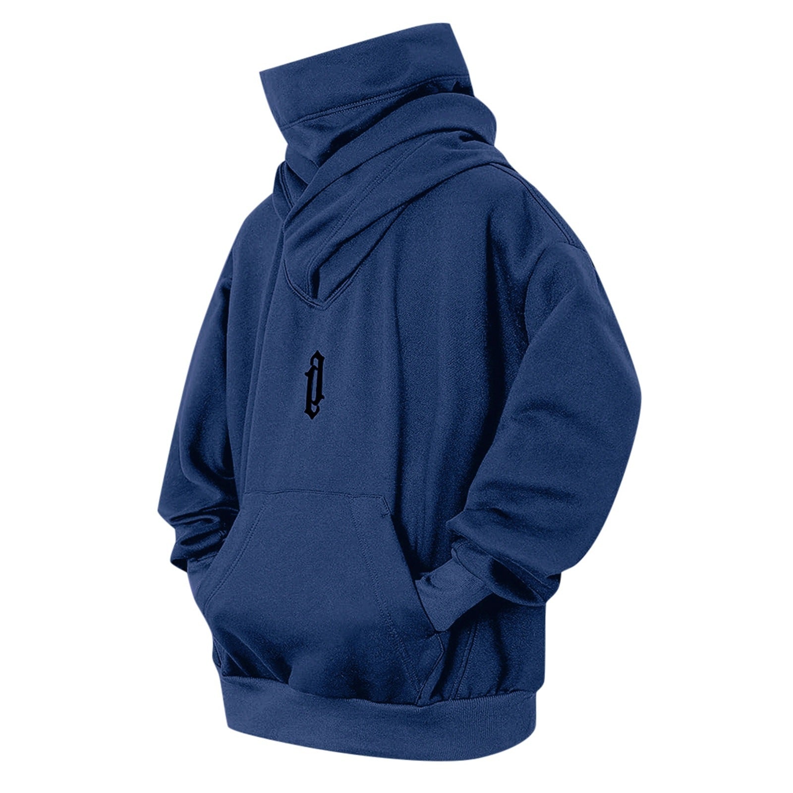 Pile Collar Men's Loose Casual Hoodie - InsPrint