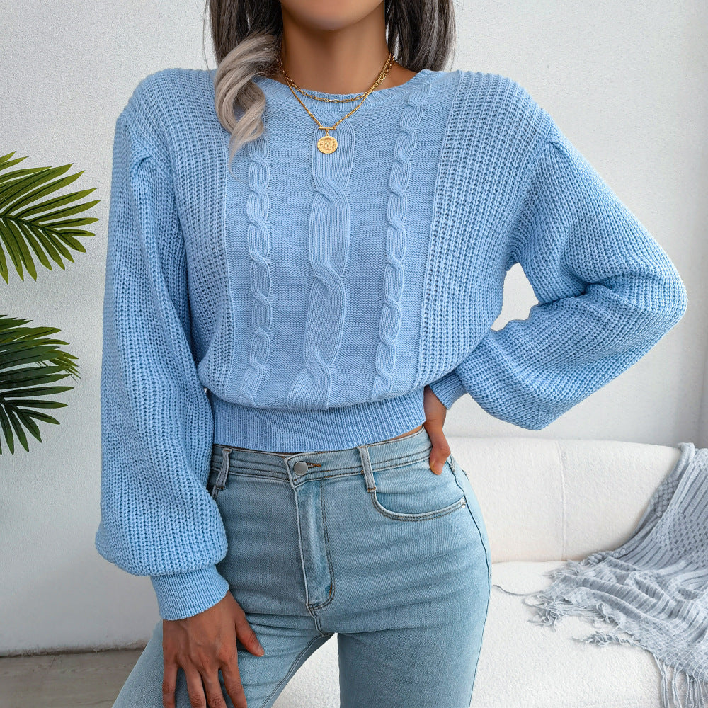 Sweater With Lantern Sleeves Tucked In Waist CJWY1912078