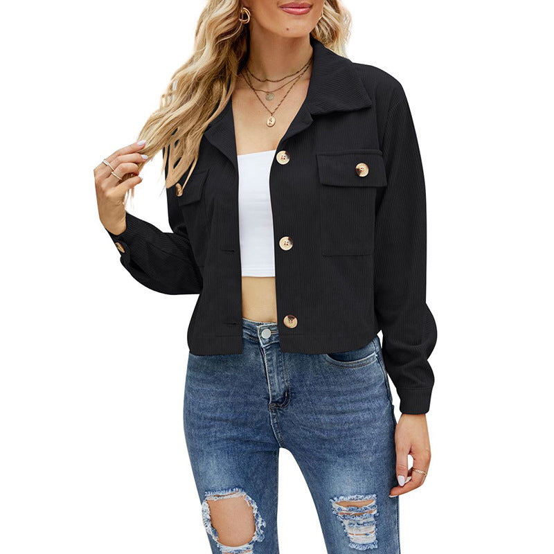 Women's Casual Long-sleeved Short Jacket - InsPrint