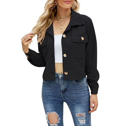 Women's Casual Long-sleeved Short Jacket - InsPrint