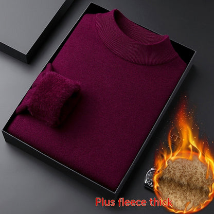 Half-collar Wool Sweater Winter Warm Men CJWY1912078