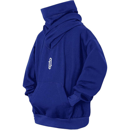 Pile Collar Men's Loose Casual Hoodie - InsPrint