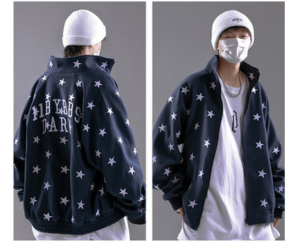 Autumn New Cardigans Star Hoodie Men Loose CJWY1912078