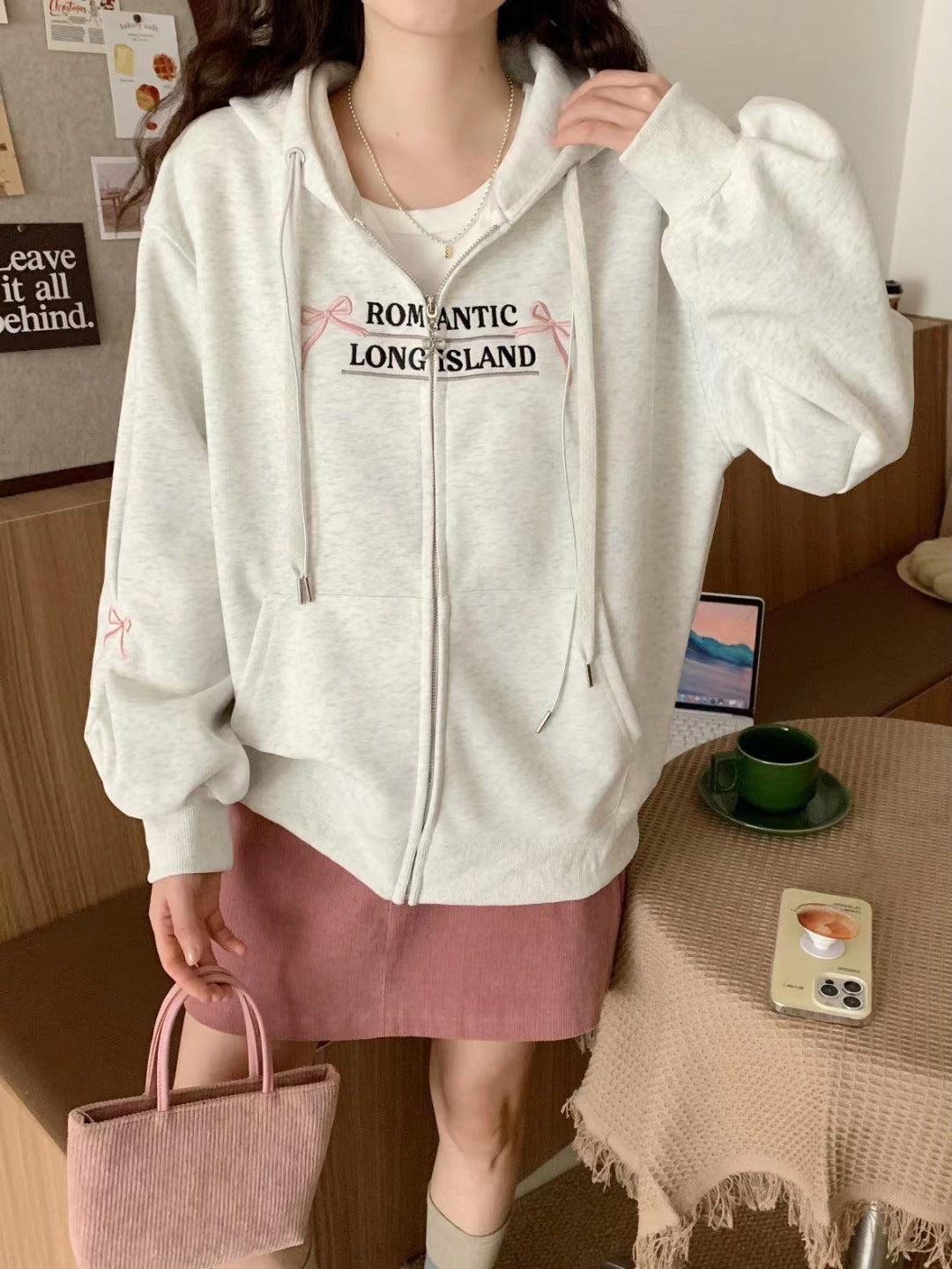 Machine Embroidery Loose Zipper Hoodie for Summer CJWY1912078