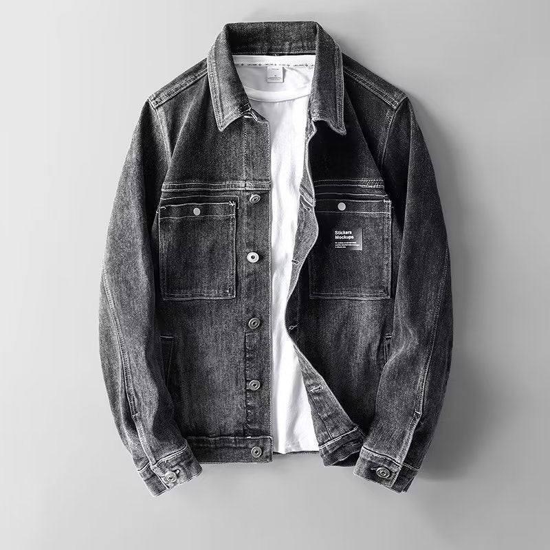 New Men's Denim Coat Retro Handsome Jacket - InsPrint