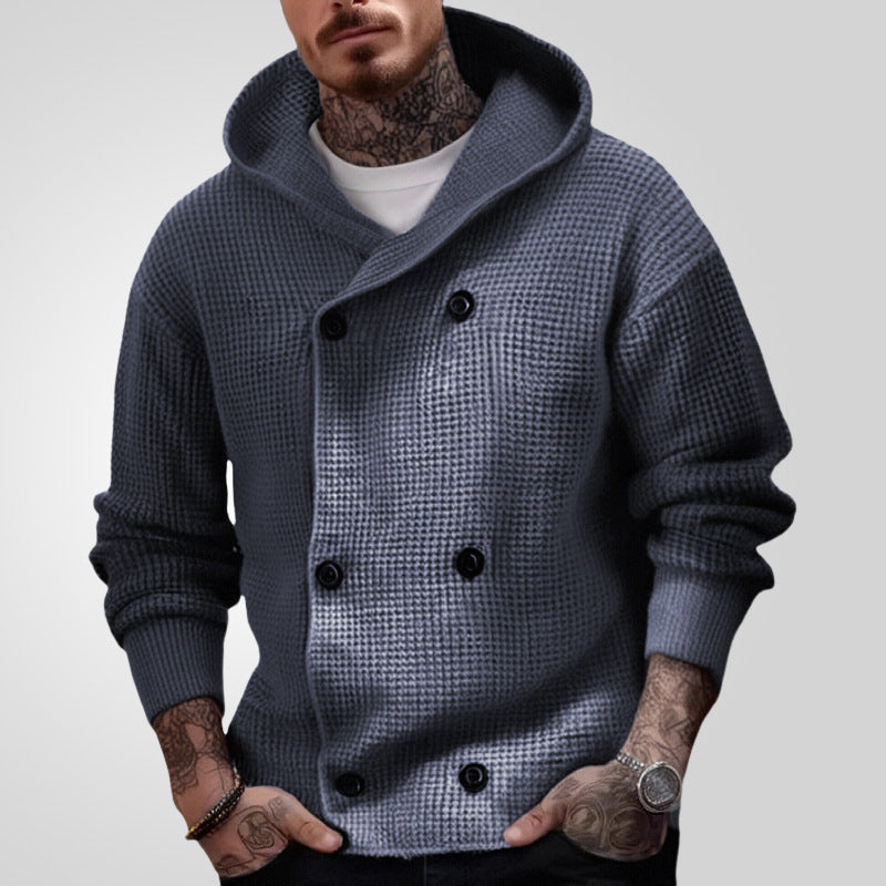 Double Breasted Thickened Hooded Sweater jacket CJWY1912078