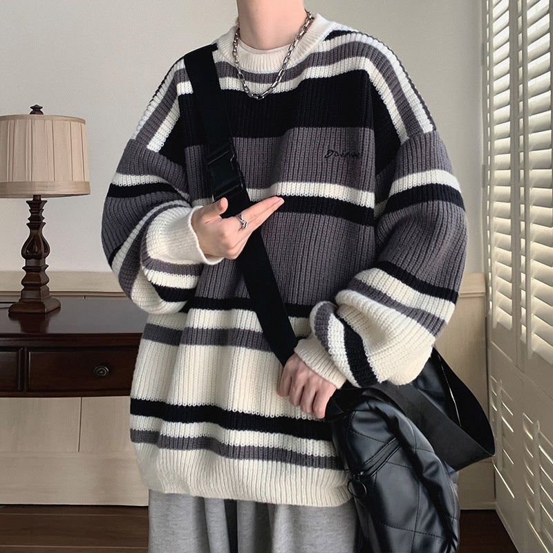 Striped Contrast Color Sweater Boys CJWY1912078