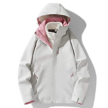 Three-in-one Removable Fleece-lined Thickened Windproof Waterproof Jacket - InsPrint