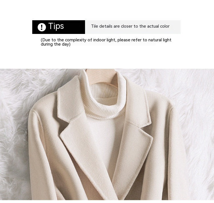 Winter Creamy-white Temperament Woollen Jacket - InsPrint