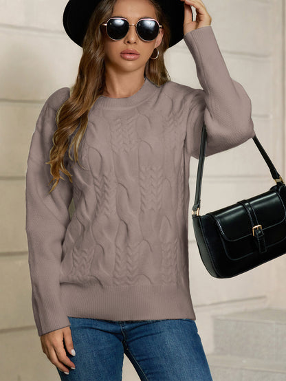 Women's Fashionable Pullover Long-sleeved Sweater Top - InsPrint