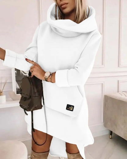 Long Sleeve Hood Pocket Long Sleeve Long Loose-fitting Casual Pullover Hoodie Women CJWY1912078