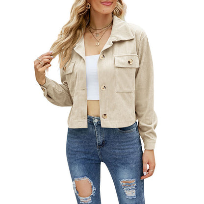 Women's Casual Long-sleeved Short Jacket - InsPrint