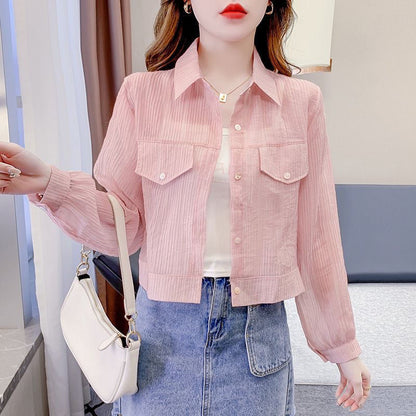 Loose Summer Short Chiffon Shirt For Women CJWY1912078