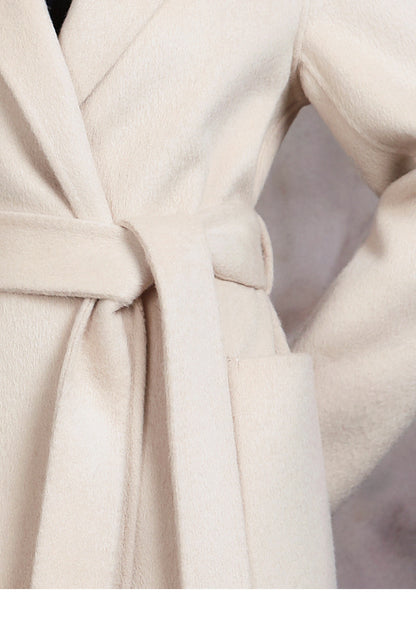 Winter Creamy-white Temperament Woollen Jacket - InsPrint