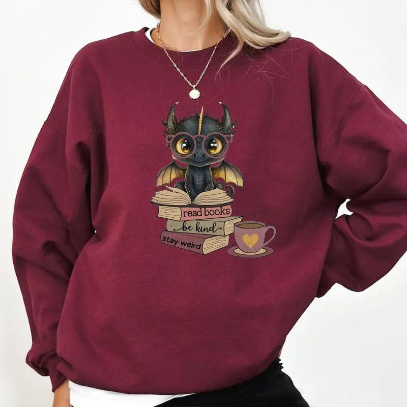 Fourth Wing Dragon Printed Sweatshirt Women Fantasy Book - InsPrint  - Fourth Wing Dragon Printed Sweatshirt Women Fantasy Book - InsPrint  - Fourth Wing Dragon Printed Sweatshirt Women Fantasy Book - InsPrint -  - #tag1# - Fourth Wing Dragon Printed Sweatshirt Women Fantasy Book - InsPrint