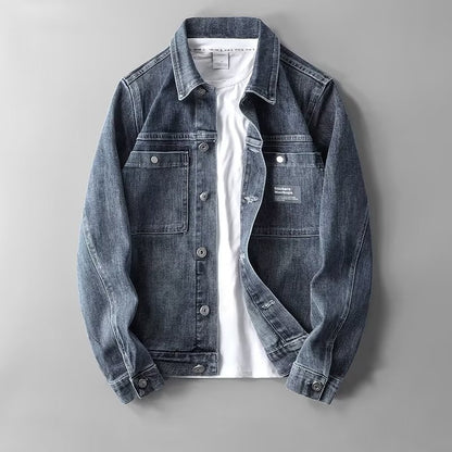 New Men's Denim Coat Retro Handsome Jacket - InsPrint