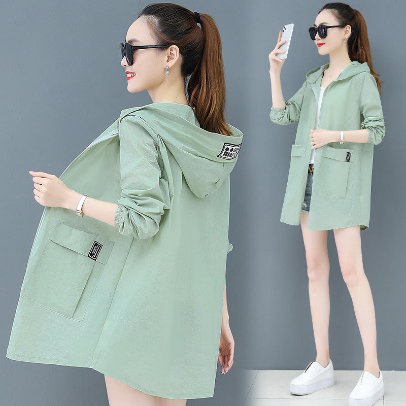 Summer Mid-length Colour Matching Loose hoodie CJWY1912078