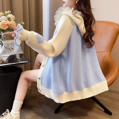 Fashion Flared Sleeves Knitted Cardigan For Women - InsPrint